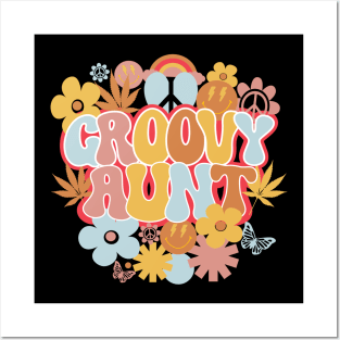 Groovy Aunt Shirt, Hippie Aunt Posters and Art